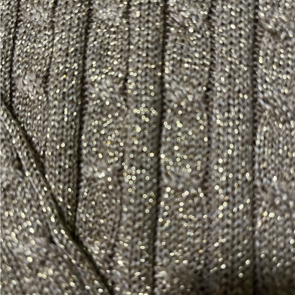 Lauren by Ralph Lauren Silk Metallic Gold Sweater - Picture 2 of 4